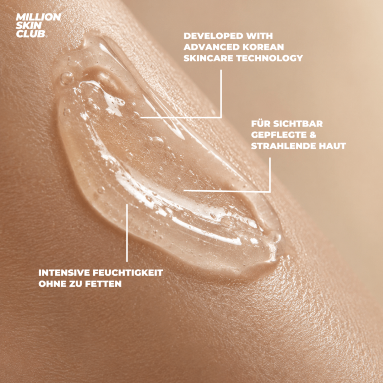 Textur des Peptide Booster Pro Serums auf einer Oberfläche